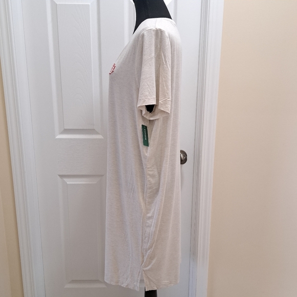 Miiyu | Simons PJ's Beige Sleep Dress V-neck Women's XL Embroidered Pyjama - Picture 6 of 13